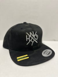 ORIGINAL NYHC New York Hardcore Snapback Hat Dark Cami with Silver Lettering