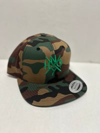 ORIGINAL NYHC New York Hardcore Snapback Hat Camo with Green Lettering