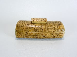 Image of Handmade Wooden Rustic Keepsake Box made of Spruce and Dark Walnut, County Decor, Wood Box