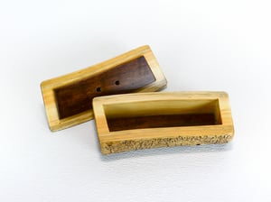 Image of Handmade Wooden Rustic Keepsake Box made of Spruce and Dark Walnut, County Decor, Wood Box