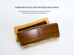 Image of Handmade Wooden Rustic Keepsake Box made of Spruce and Dark Walnut, County Decor, Wood Box
