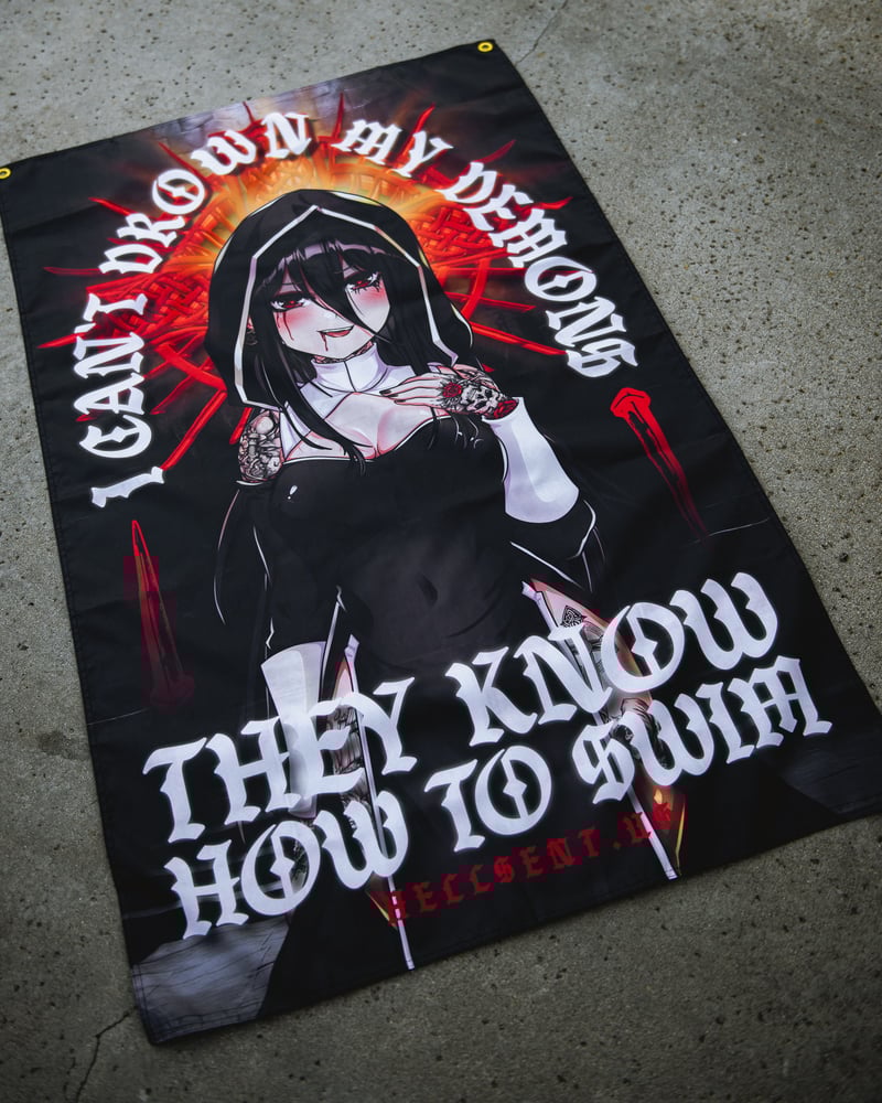 Image of Goth Nun X BMTH Flag
