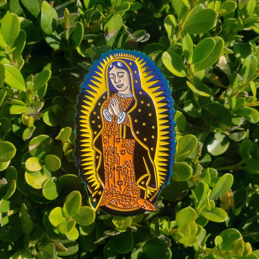 La Virgen Rainbow Plated Enamel Pin 