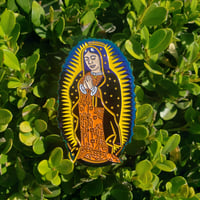 Image 1 of La Virgen Rainbow Plated Enamel Pin 