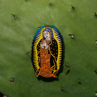 Image 2 of La Virgen Rainbow Plated Enamel Pin 
