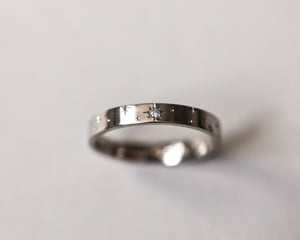 Image of 18ct White Gold 3mm ‘Star' Eternity ring