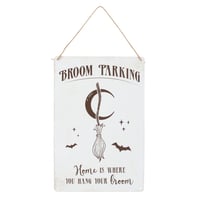 Broom Parking Only Metal Hanging Sign