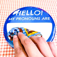 Image 2 of Erasable GIANT 6-Inch Pronouns Button