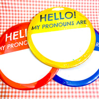 Image 3 of Erasable GIANT 6-Inch Pronouns Button