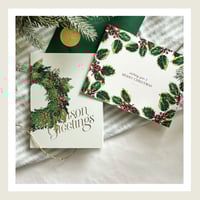 Image 2 of Gold Lux : Christmas Card Bundle with gold gel pen.