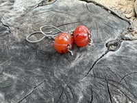 Image 8 of Carnelian pumpkin earrings/ n52