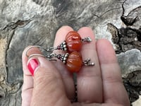 Image 13 of Carnelian pumpkin earrings/ n52