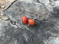 Image 15 of Carnelian pumpkin earrings/ n52