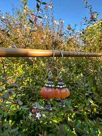 Image 5 of Carnelian pumpkin earrings/ n52