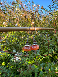 Image 16 of Carnelian pumpkin earrings/ n52