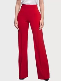 Red high rise flare pants