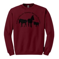 Image 2 of CLEARANCE SALE - Adult Maroon Sunrise Donkey Pullover