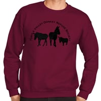 Image 5 of CLEARANCE SALE - Adult Maroon Sunrise Donkey Pullover