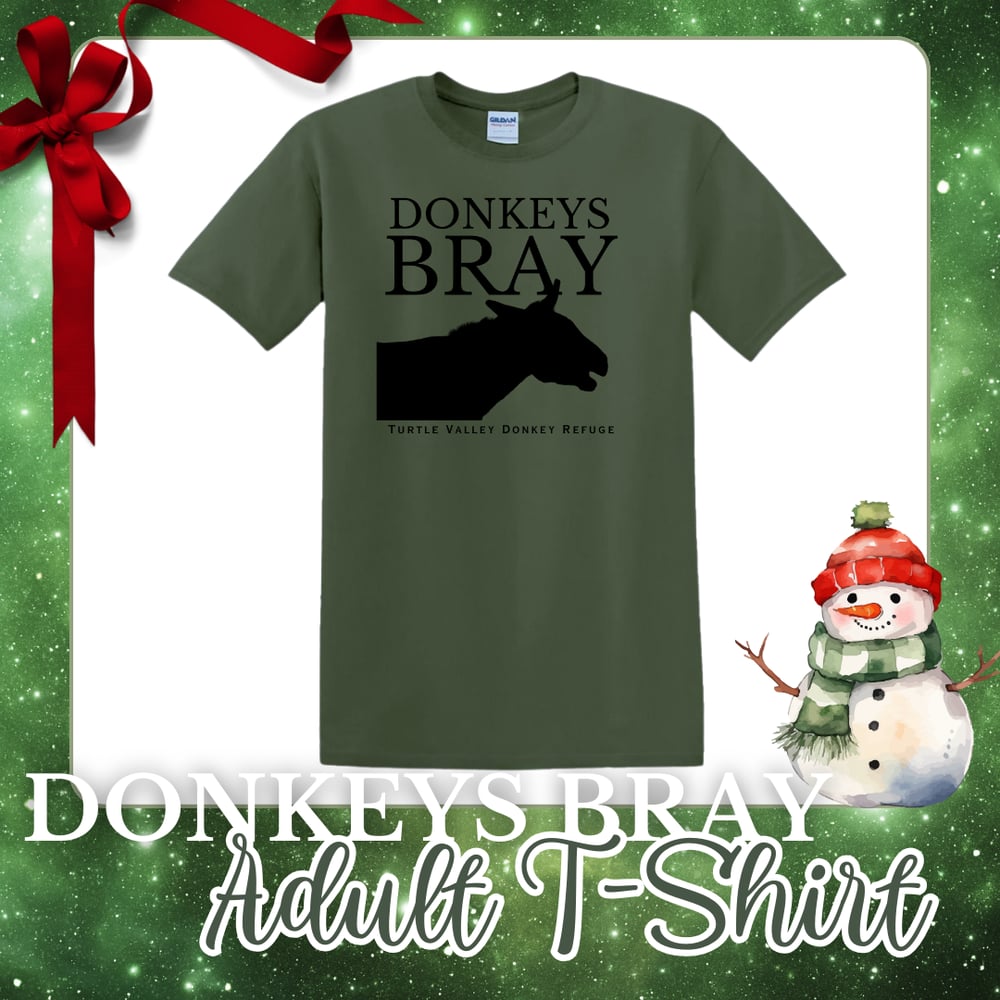 Image of Adult Donkeys Bray Green T-Shirt