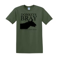Image 2 of CLEARANCE SALE - Adult Donkeys Bray Green T-Shirt