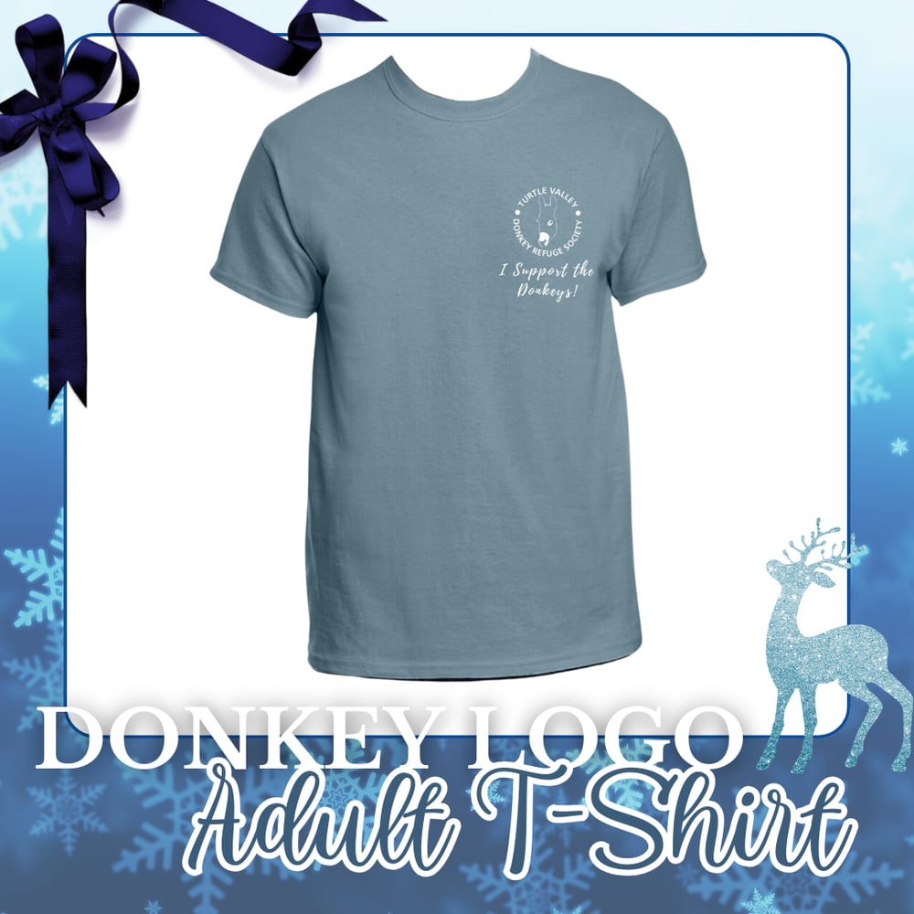 Image of Adult Donkey Logo Blue T-Shirt