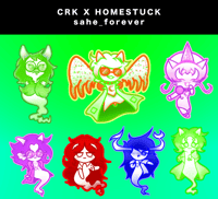 Image 1 of COOKIE RUN X HOMESTUCK SPRITES STICKERS & KEYCHAINS MTO