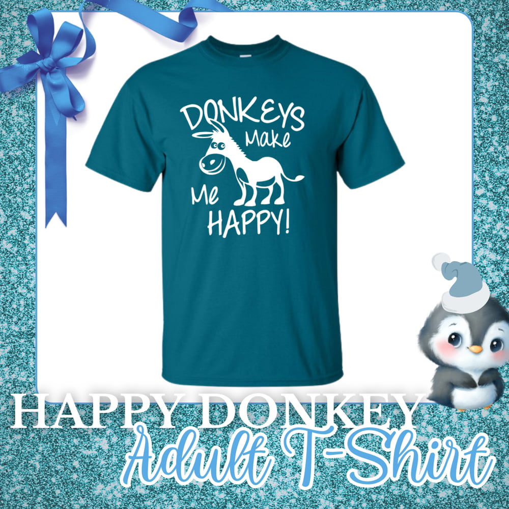 Image of Adult Happy Donkey T-Shirt