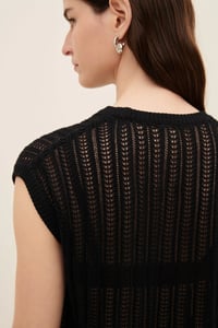 Image 2 of kowtow Komorebi Singlet knit black