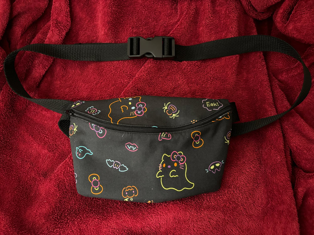Image of Neon Ghost Cat Fanny Pack