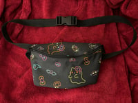 Image 1 of Neon Ghost Cat Fanny Pack