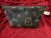 Image 1 of Neon Ghost Cat Zipper Pouch