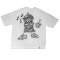 Image 1 of 1/1 airbrush tee "skull can"