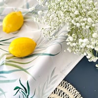 Image 4 of Set of 2 - 100% Organic Cotton large Tea towels 19”x28” - Strawberries and roses