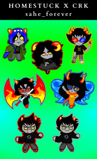 Image 1 of COOKIE RUN X HOMESTUCK BETA TROLLS STICKERS