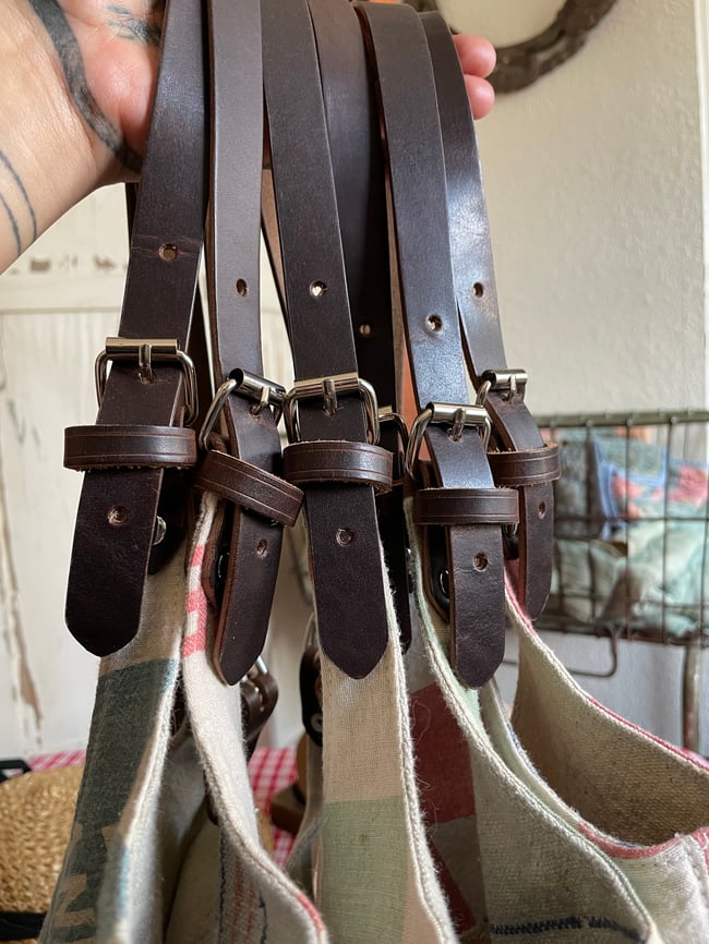 Howdy Bag in green checkers