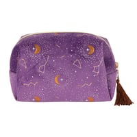 Purple Starsign Makeup Bag