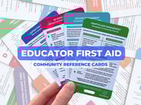 Image 1 of Educator First Aid Reference Cards