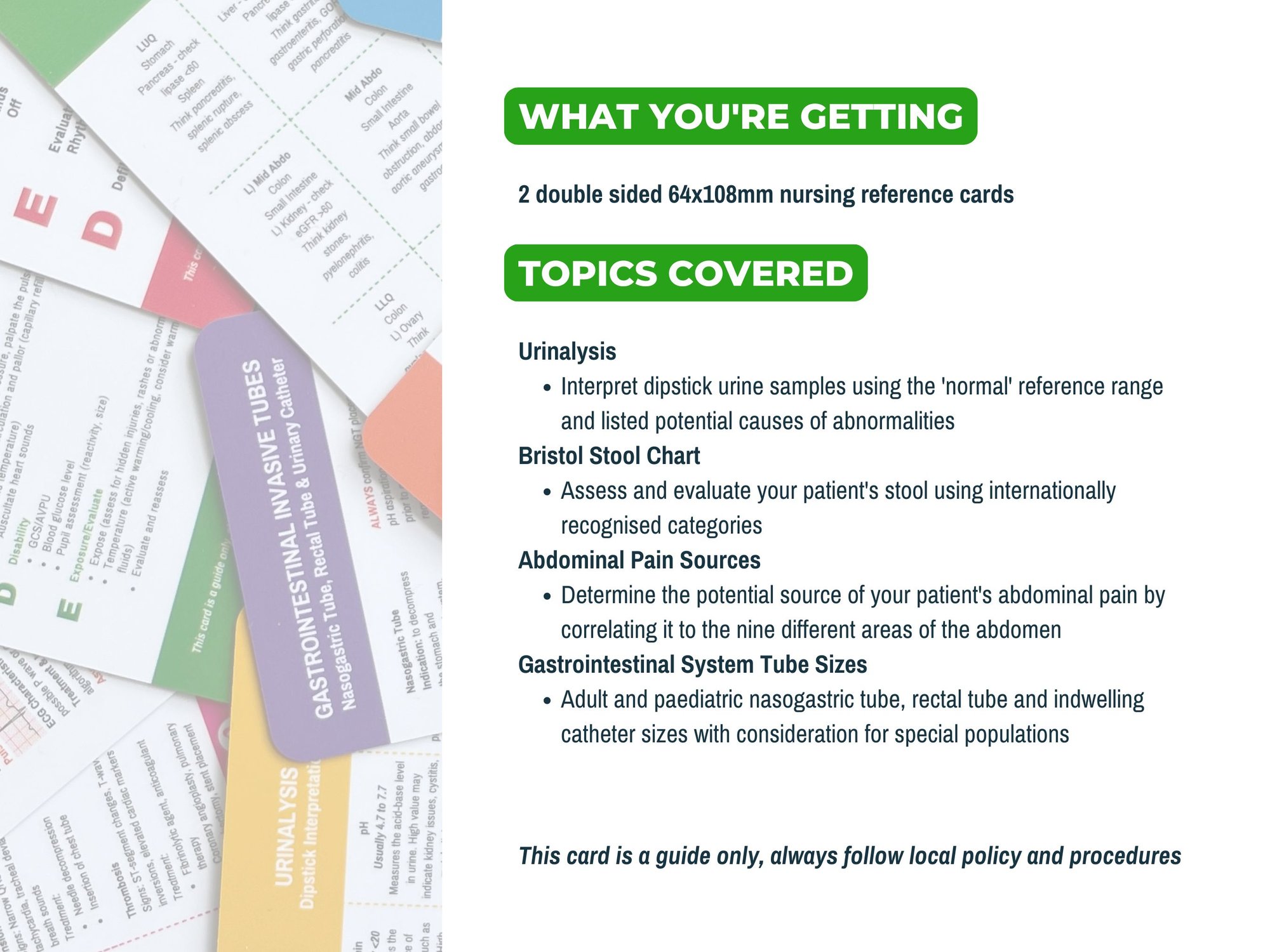 Gastrointestinal Reference Cards | The Nursing Note