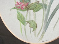 Image 7 of Vintage Watercolour Painting, Wildflowers by Moira Smith 1983, in Frame Sized 13 3/8 x 11 3/8 ins