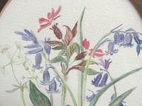 Image 5 of Vintage Watercolour Painting, Wildflowers by Moira Smith 1983, in Frame Sized 13 3/8 x 11 3/8 ins