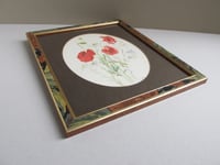 Image 3 of Vintage Watercolour Painting, Red Poppies & Flowers, Moira Smith '83, Frame Size 13 3/8 x 11 3/8 ins