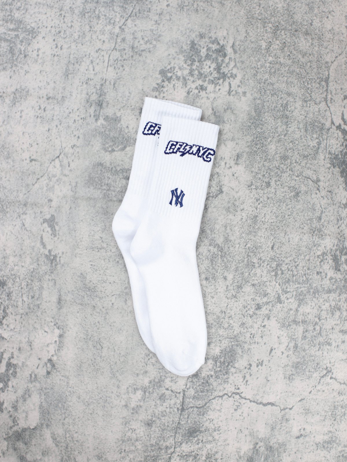 Image of NY White Crew Socks 