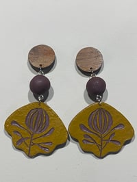 Native flower Carving with Tasmanian Blackwood Studs