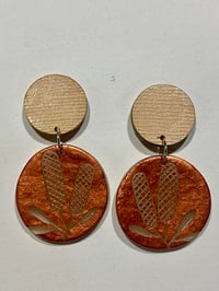 Translucent Banksia Carving with Huon Pine Studs