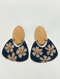 Translucent flower Carving with Huon Pine Studs