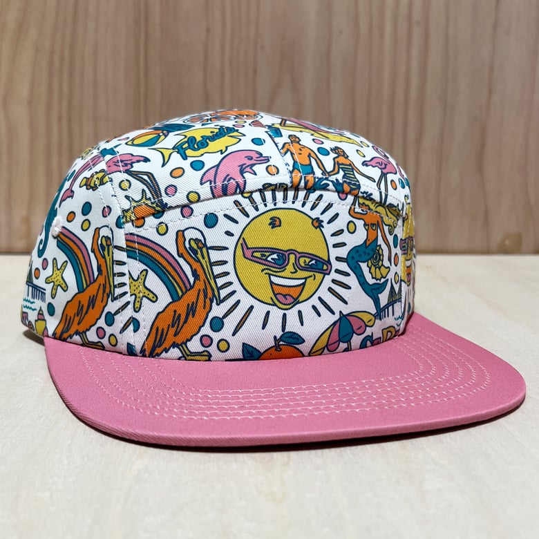 Image of TASTY 5 PANEL HAT (PINK)