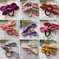 Image 3 of 'Lucky Dip' Cotton Bow Hair Ties 3 Sets