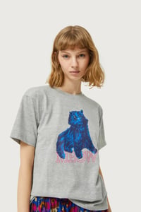 Image 1 of Camiseta gris gato