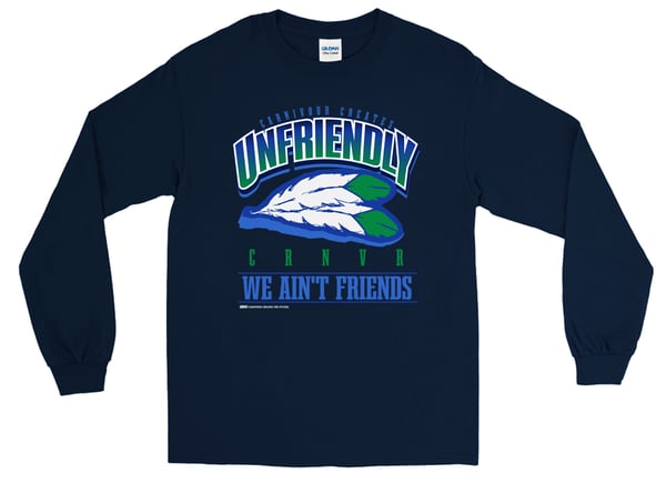 Image of Unfriendly Champ  (Navy Longsleeve Tee)