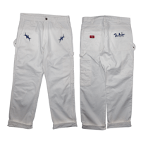 Embroidered Dickies painter pants white